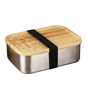 Tropikalia Nerezový lunch box s dreveným vrchnákom