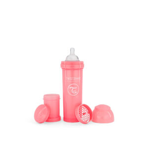 TWISTSHAKE Dojčenská fľaša Anti-Colic 330 ml pastelově růžová