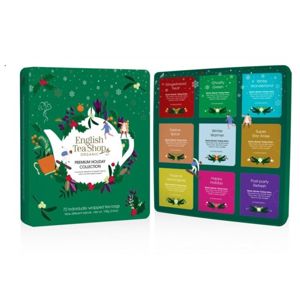 English Tea Shop Darčeková sada Vianočný zelená BIO v plechovej kazete 72 sáčkov