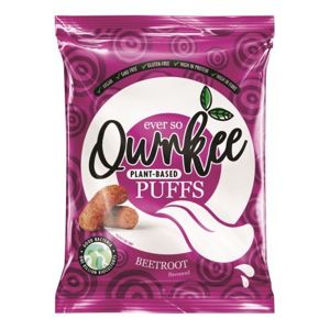 Qwrkee Vegan Probiotic Puffs - Chrumky s obsahom probiotík a príchuťou červenej repy 80 g