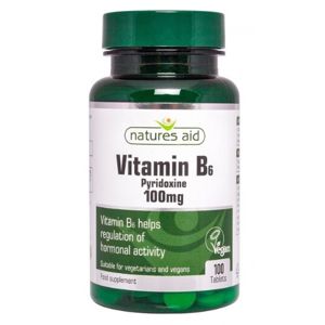 Natures Aid Vitamín B6 - 100 mg (pyridoxín) 100 tabliet