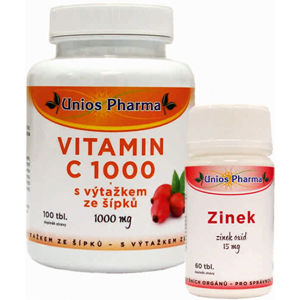 Unios Pharma Vitamín C 1000 mg so šípkami 150 tbl. + Hliva 10 tbl. ZD ARMA