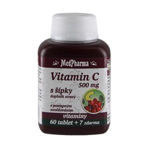 MedPharma Vitamín C 500 mg s šípkami predĺžený účinok 60 tbl. + 7 tbl.ZD ARMA