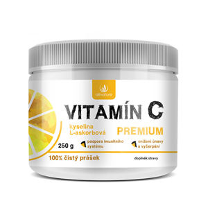Allnature Vitamín C prášok Premium 250 g - Extra výhodné balenie pro celú rodinu + 2 mesiace na vrátenie tovaru