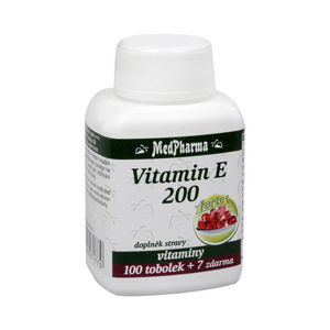 MedPharma Vitamín E 200 100 tob. + 7 tob. ZDARMA