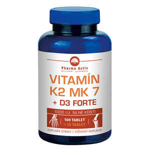 Pharma Activ Vitamín K2 MK7 + D3 FORTE 125 tbl. + Vitamín D3 Forte 30 tbl. ZD ARMA - ZĽAVA - bez krabičky