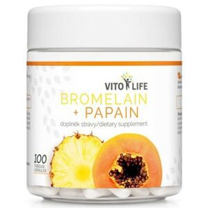 Vito life Bromelain + Papain 250 + 100 mg 100 kapsúl
