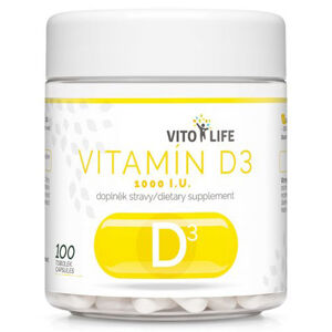 Vito life Vitamín D3 1000 IU, 100 tobolek