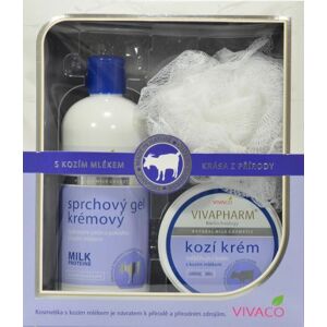 Vivaco Darčeková kazeta Kozie mlieko - sprchový gél a kozí krém