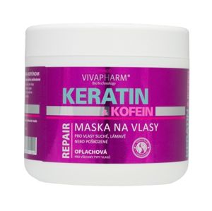 Vivaco Keratínová regeneračná vlasová maska s kofeínom pre ženy 600 ml