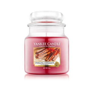 Yankee Candle Vonná sviečka Classic strednej Trblietavá škorica (Sparkling Cinnamon) 411 g
