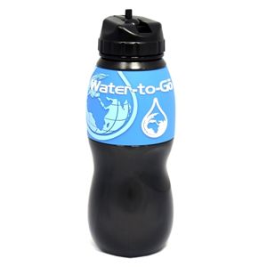 Water-to-GO Water-to-GO fľaša 0,75 l černá s modrým lemem