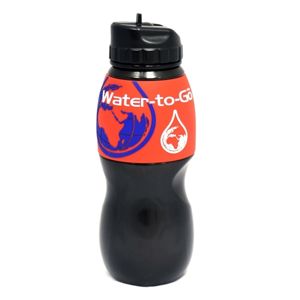 Water-to-GO Water-to-GO fľaša 0,75 l černá s červeným lemem