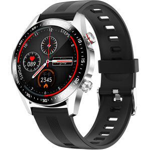 Wotchi Smartwatch WO21SBS - Silver+Black Silicon