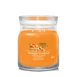 Yankee Candle Aromatická sviečka Signature sklo stredná Farm Fresh Peach 368 g