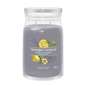 Yankee Candle Aromatická sviečka Signature sklo veľké Black Tea & Lemon 567 g