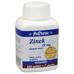 MedPharma Zinok 15 mg 100 tbl. + 7 tbl. ZADARMO