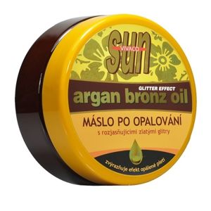 Vivaco Rozjasňujúce maslo Argan bronz oil so zlatými glitrami 200 ml